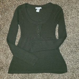 Pout olive empire waist sweater small